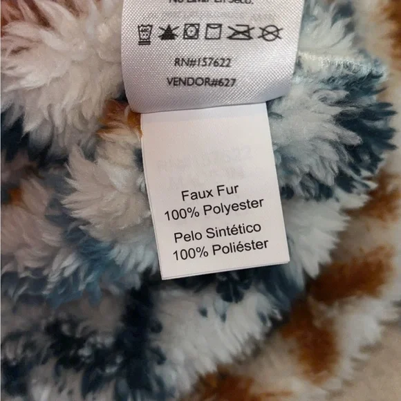 Eddie Bauer Faux Fur Mosaic Halfzip Pullover Sweater - Picture 5 of 5